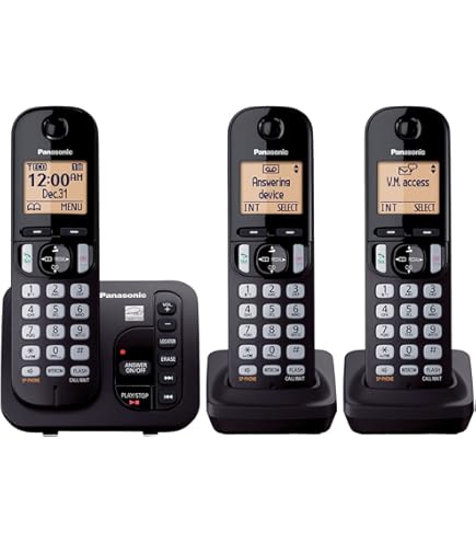 Panasonic KX-TG273SK Link2Cell Bluetooth Cordless Phone with Voice